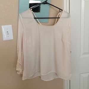 Sheer lace sleeve top