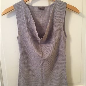 Ann Taylor Draped Sleeveless Silk Blend Sweater