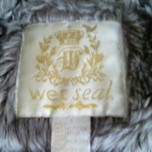 Wet Seal black fur lined hoodie