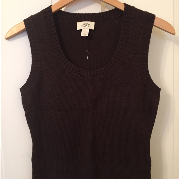 Ann Taylor Loft Chocolate Brown Sweater Vest