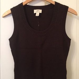 Ann Taylor Loft Chocolate Brown Sweater Vest