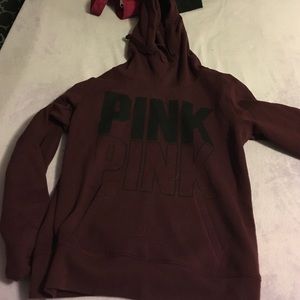 Burgundy xs vs funnel neck sweatshirt