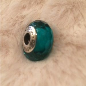 PANDORA FASCINATING TEAL MURANO GLASS CHARM
