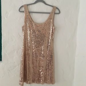 Champagne Beaded Dress