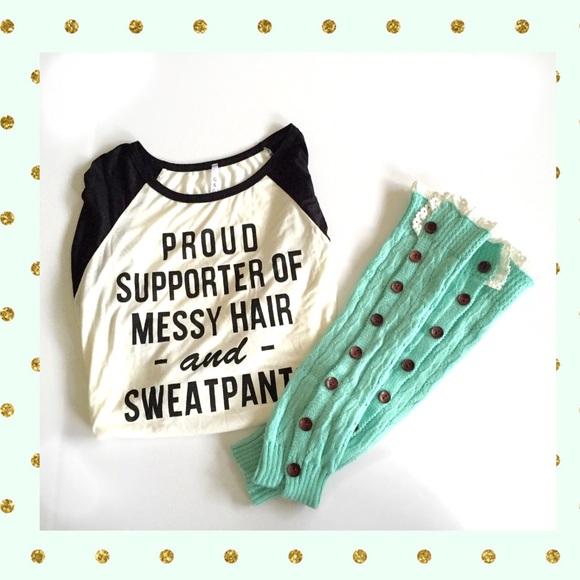Mint lace leg warmers - Picture 4 of 4