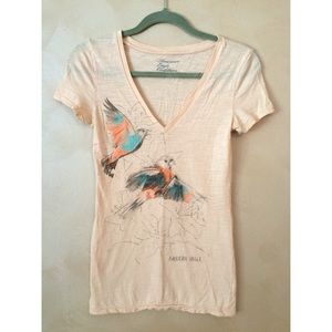 Unique AE tee, blush pink