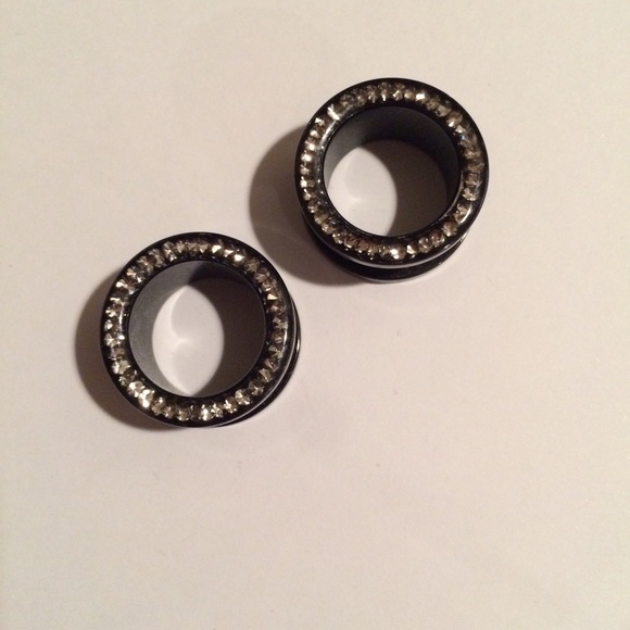 9/16 rhinestone plugs