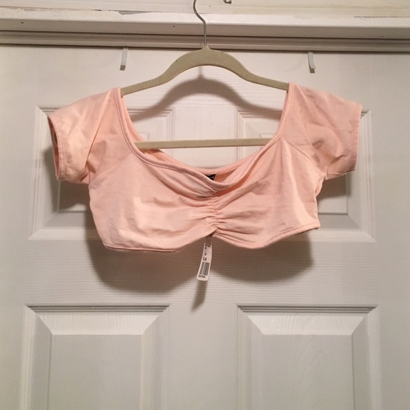 Peach crop top