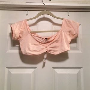 Peach crop top