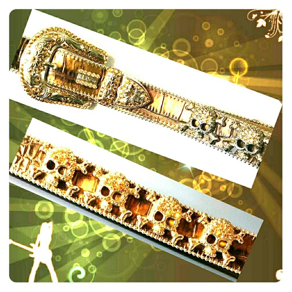 JEANNE BB Simon Swarvoski Belt/Skulls/M