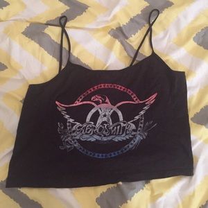 Aerosmith Crop with Lace Back