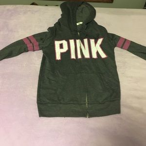 Vs pink zip up hoodie xs