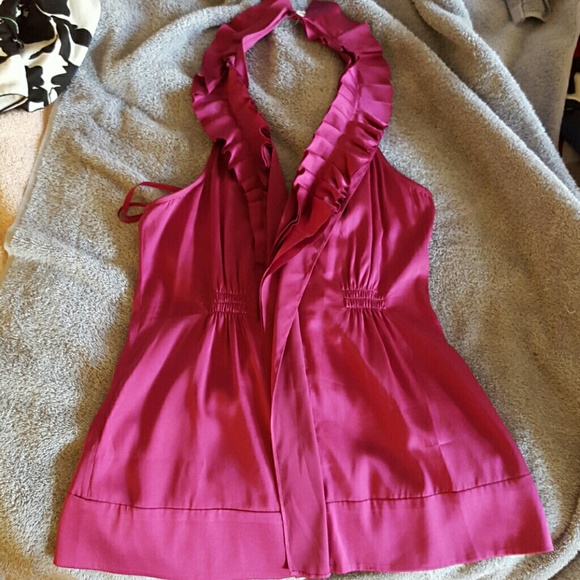 Fushia halter top or classy work top
