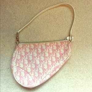 Pink Christian Dior Saddle Bag