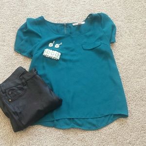 🔥 Fire Sale 🔥 F21 Dark Teal Blouse