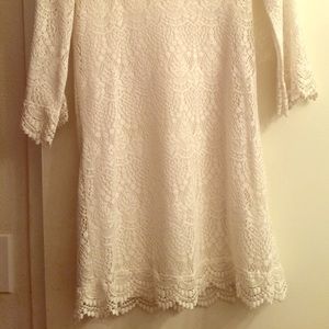 White boho short dress