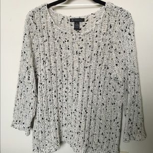 Gray/silver and black sweater. Size XL.