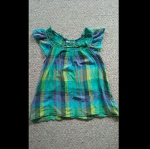 Multicolored plaid blouse