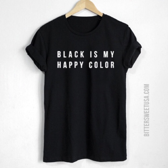 Kosmos Tops New Black Is My Happy Color Tee Poshmark