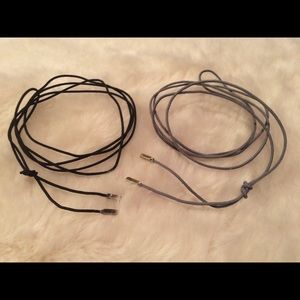 SET OF 2 PANDORA FABRIC CORD BRACELET/NECKLACE