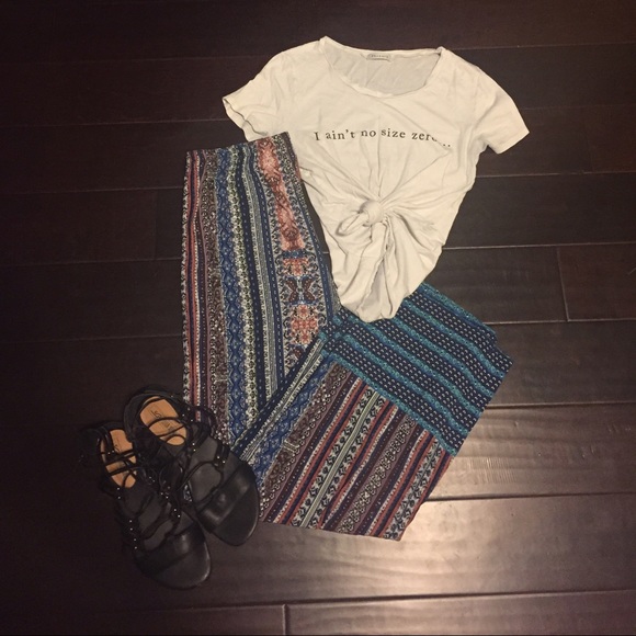 Multi print palazzo pants