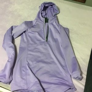 Nike running hooded half zip xs