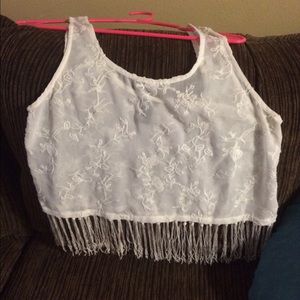 White crop top