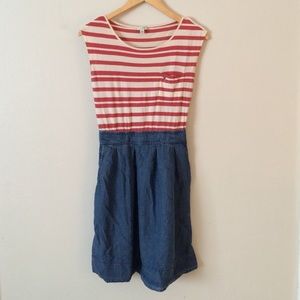 Jean-and-Stripe Summer Dress