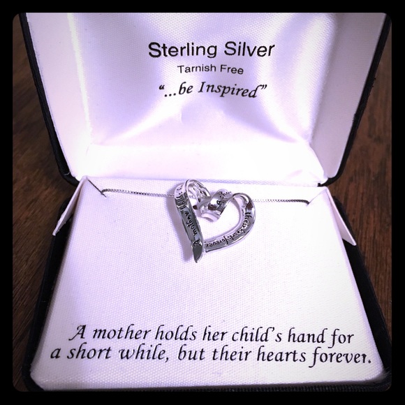 Jewelry - ✂️Price Drop✂️Sterling Silver Mom Heart Pendant