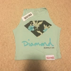 diamond supply high neck crop top from pacsun