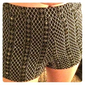 Studded mini shorts