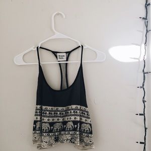LF Boho Elephant Crop Top