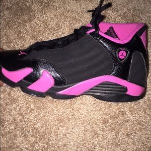 RETRO JORDAN 14's (pink and black)