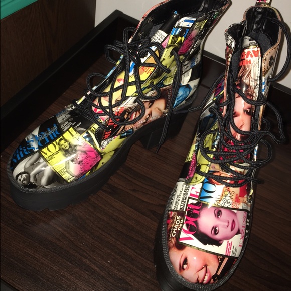 Magazines pattern high top thick bottom