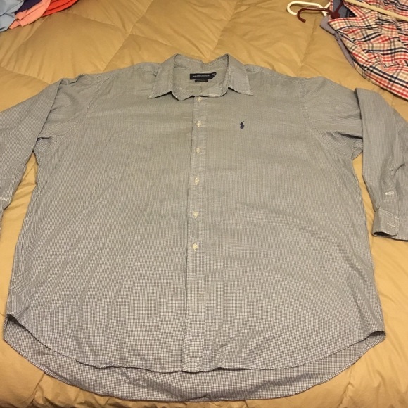 Blue and white checkered Ralph Lauren golf