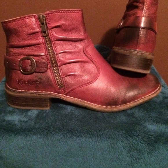 Kickers leather ankle boots