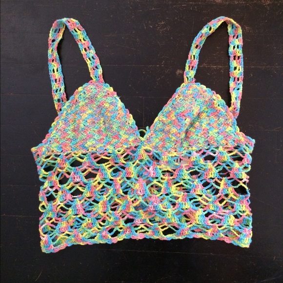 UNIF over the rainbow crochet top