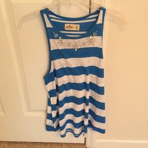 Blue striped Hollister tank