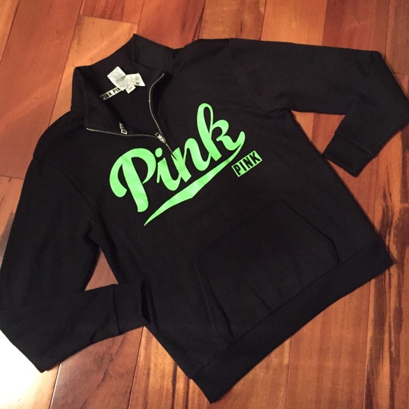 PINK Victoria's Secret Sweaters - Victoria's Secret PINK half zip sweatshirt Small