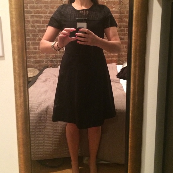 J Crew A-line Dress with Eyelit neckline