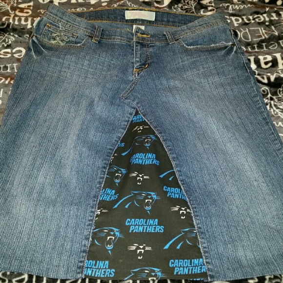 Carolina Panthers Custom hand-stitched skirt