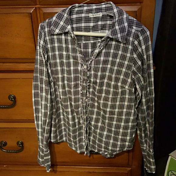 Button down plaid long sleeve