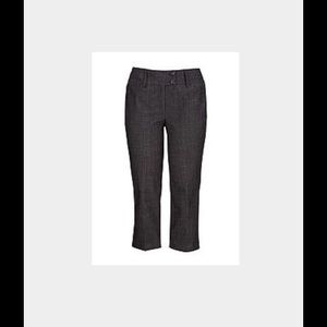 Black and Gray Capri Length Trousers