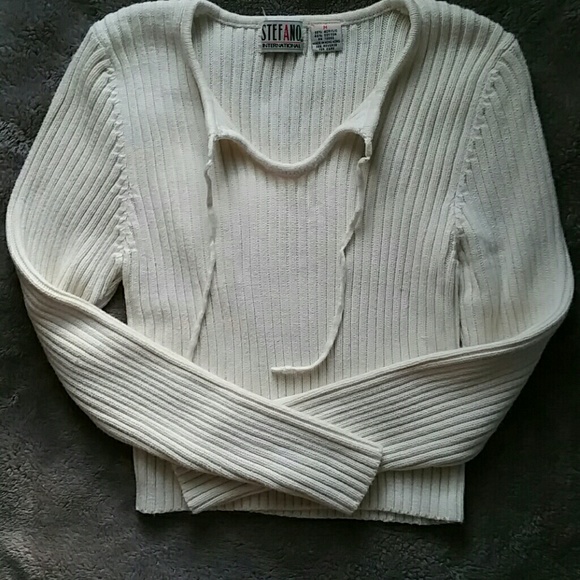 Vintage Sweaters - VTG STEFANO International Crop Chunky Sweater
