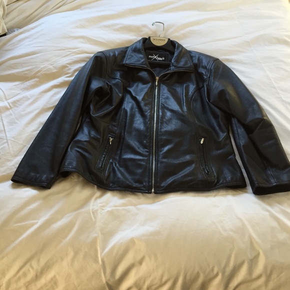 Black Maxima Wilsons Genuine leather jacket XL