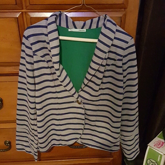 Blue striped blazer