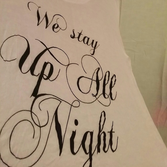 "We Stay Up All Night" Long sleeve tunic