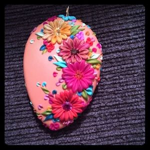 Jennifer Morris polymer clay pendant