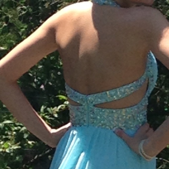 Light Blue Prom Dress - Picture 2 of 3