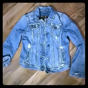Abercombie and Fitch Distressed Denim Jacket